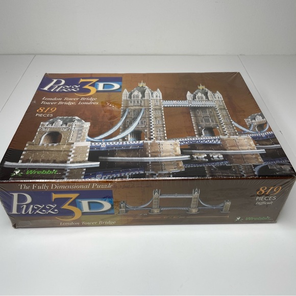 PUZZ3D Wrebbit Puzzle London Tower Bridge 819 Pieces - Picture 8 of 12